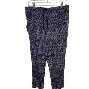 Lilka anthropolgie Boho palazzo Pants Blue Patterned Women’s Medium Rayon